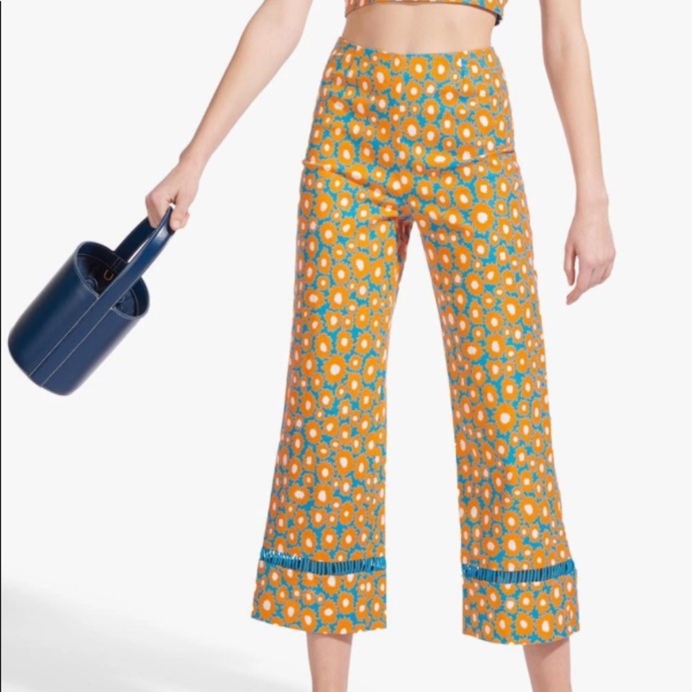 Pine Pant - Blue Orange Daisy